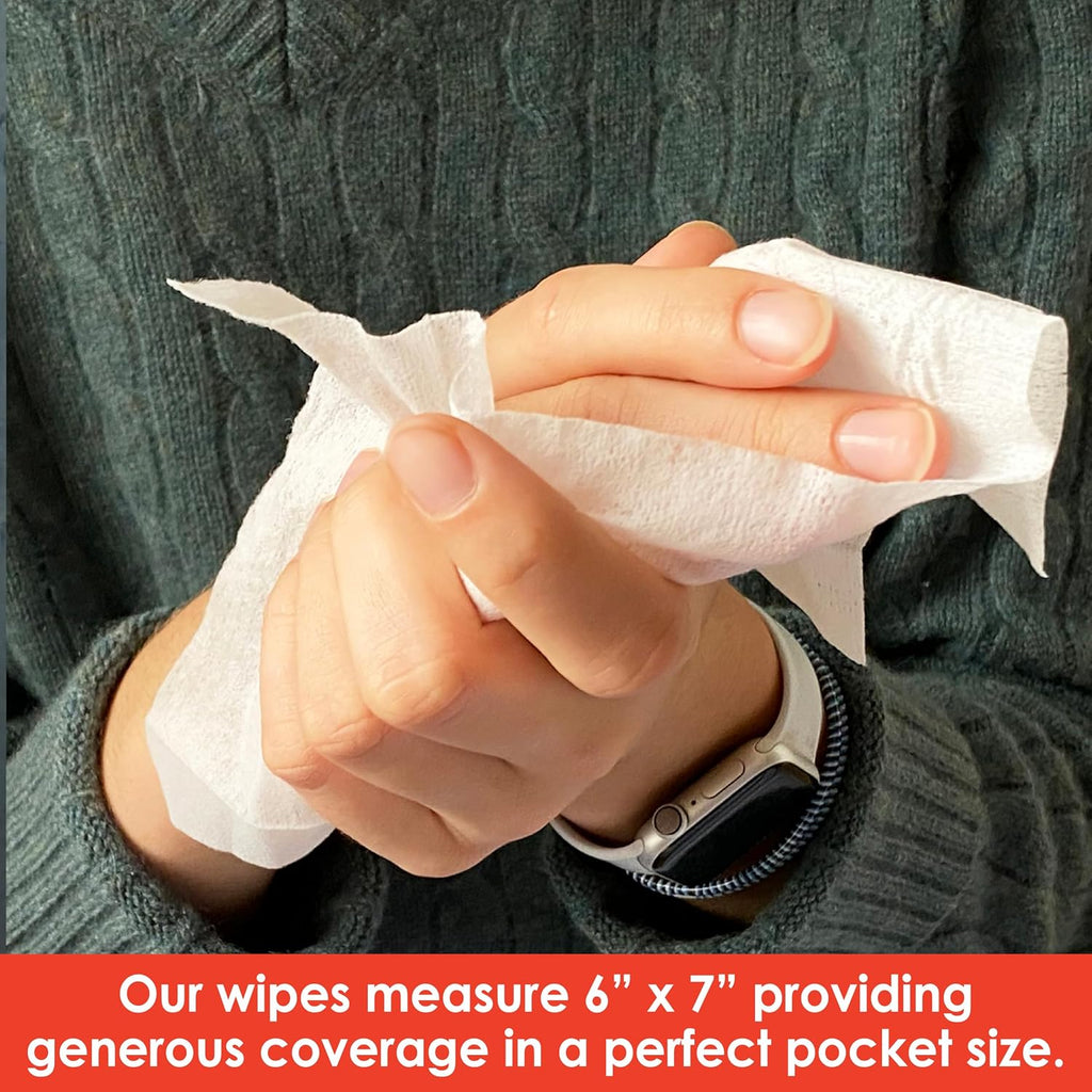 NEATwipes Hand Sanitizing Wipes | Travel Essentials | Disposable Wet Wipe & Planet Friendly | Lavender Essential Oil & Soothing Aloe | 10 Pouches of 24 Individually Wrapped Wipes