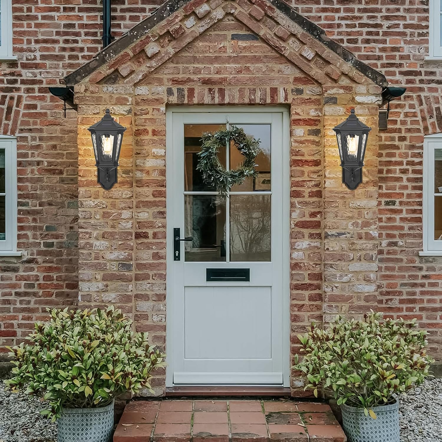 25'' Large Solar Wall Light Outdoor with Remote Control, LED Dusk to Dawn 3 Lighting Modes Solar Exterior Wall Lantern Outside Sconce Lights for Patio Doorway Porch Walkway