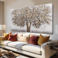 CHUDANHAO Large Canvas Wall Art Decorative Paintings Grey Room Decor Gold Tree Picture Scenery Artwork for Living Room Bedroom Hotel 29'x58'