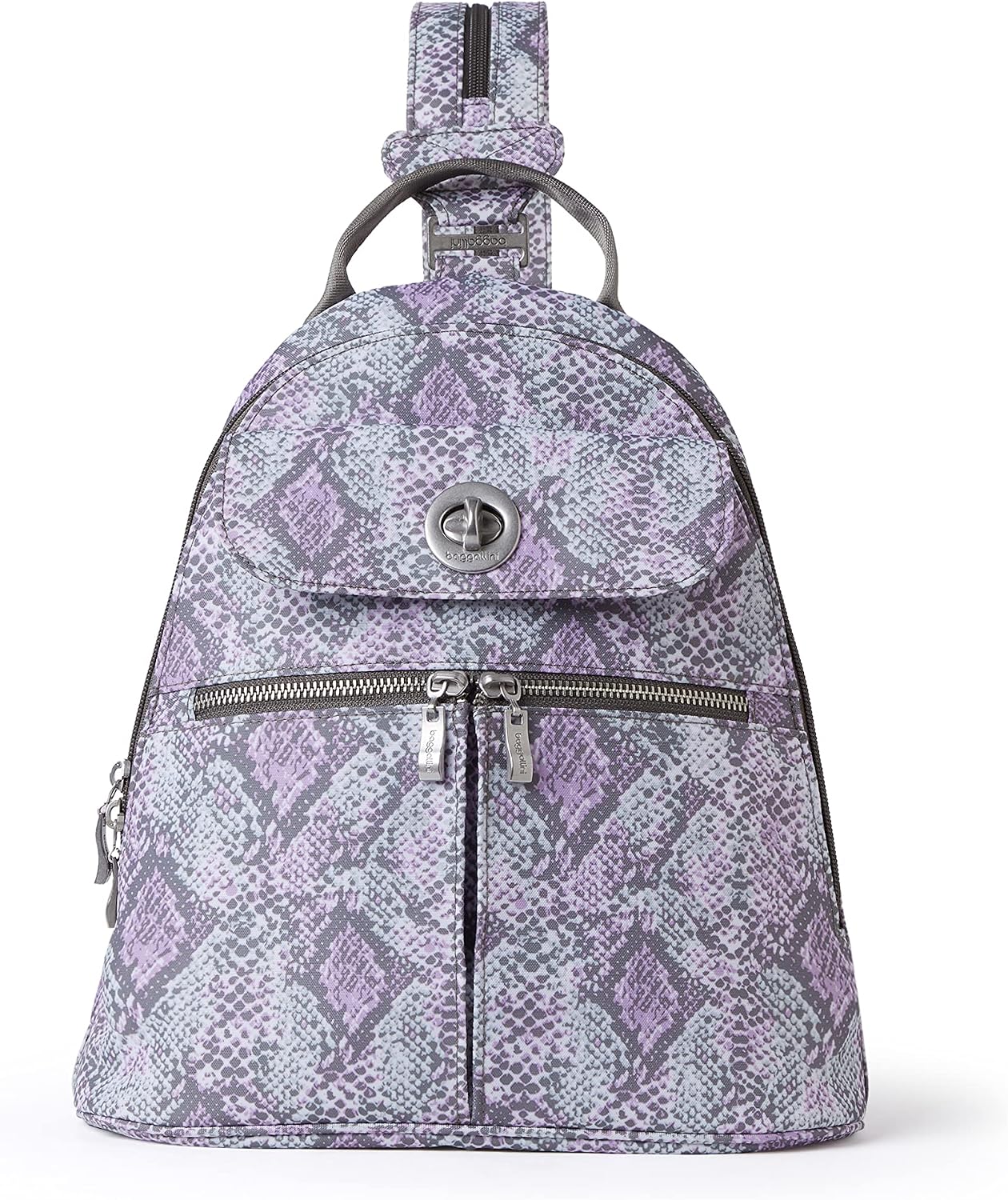 Baggallini Naples Convertible Backpack - Travel Sling Crossbody - 12' Nylon Handbag w/RFID & Padded Tablet Sleeve