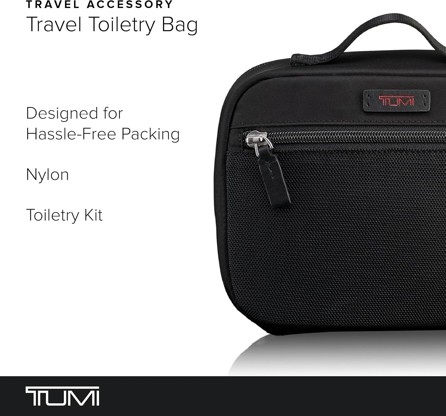 TUMI - Travel Accessory Pouch - Men's and Women's Case Organizer for Cords, Electronics, Cosmetics - Large, Black