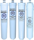 KleenWater Replacement for Water Factory SQC4 and 3M 3MRO401 Water Filters and Module, Made in USA, Set of 4
