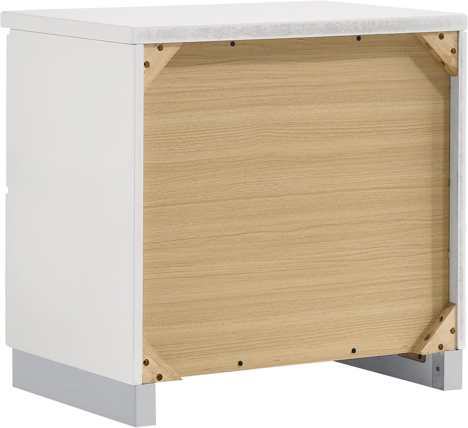 GOWE Dulcey White High Gloss 5-Piece Full Bedroom Set