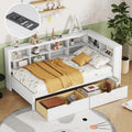 Twin Size Daybed with 2 Drawers,Minimalist Wooden Sofa Bed Frame with Storage Shelf and USB Charging Ports for Bedroom, Studyroom, Guestroom, Livingroom (White-wd56)