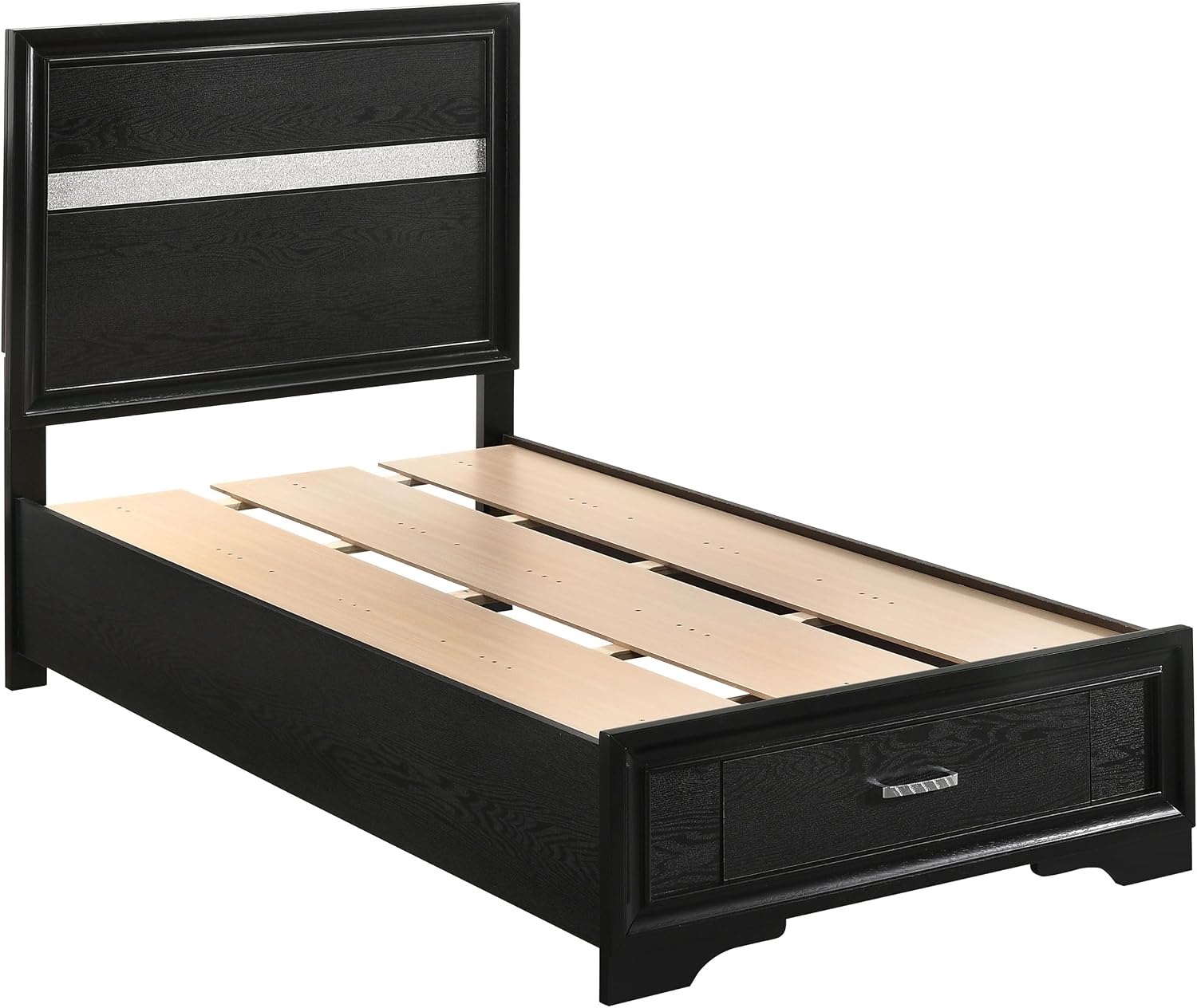Black 4-piece Twin Bedroom Set