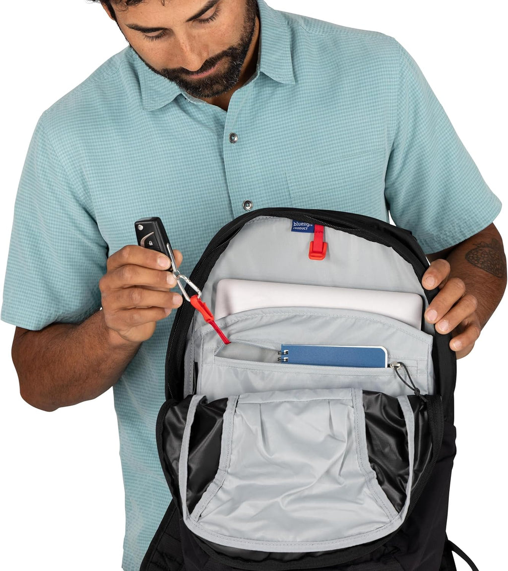 Osprey Farpoint 55L Men's Travel Backpack - Carry On Bag with Personal Item Sized Detachable Daypack, Cascade Blue/Torrent Blue