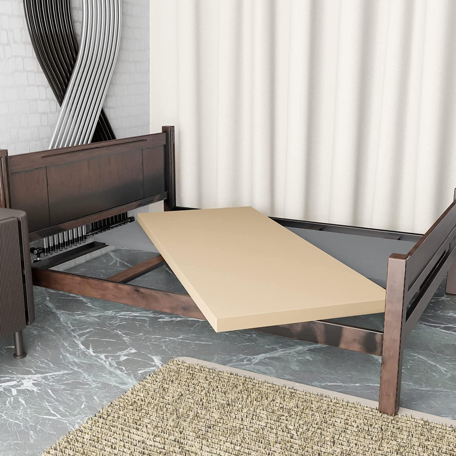 Mielmoon Luxury Strong Fully Assembled Slats for Mattress/Bed Support Bunkie Board (Twin (Set of 2))