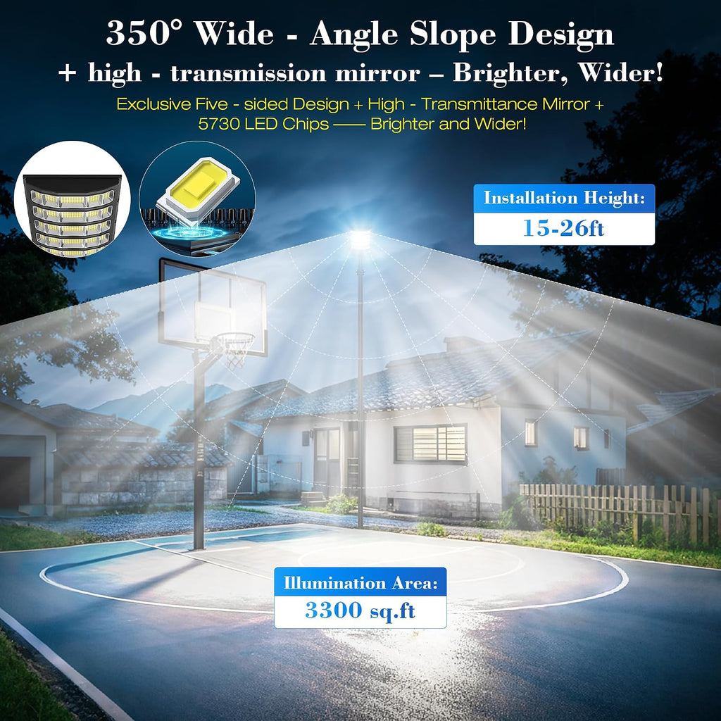OKPRO 10000W Solar Street Lights Outdoor, Super Bright Solar Lights Outdoor Waterproof with Motion Sensor, IP66 Solar Flood Security Lights with Remote Control for Yard, Driveway, Parking Lot (2 PACK)
