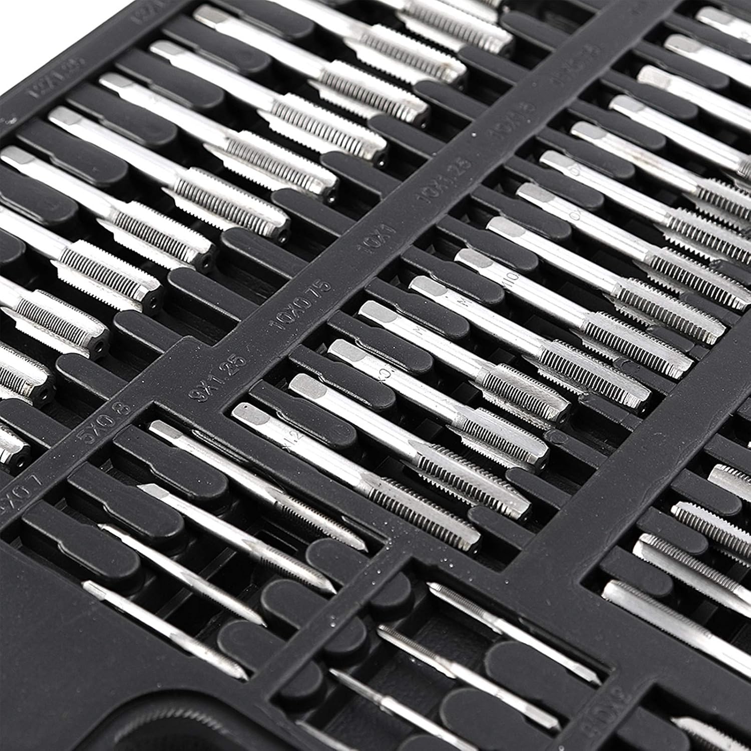 110Pcs Tungsten Titanium Steel Metric Tool Tap & Die Set Combination for Cutting External & Internal Threads