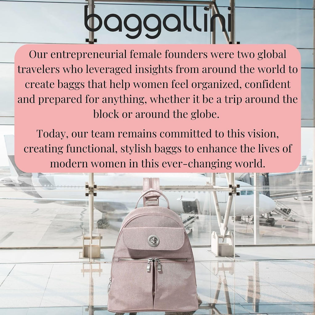 Baggallini Naples Convertible Backpack - Travel Sling Crossbody - 12' Nylon Handbag w/ RFID & Padded Tablet Sleeve