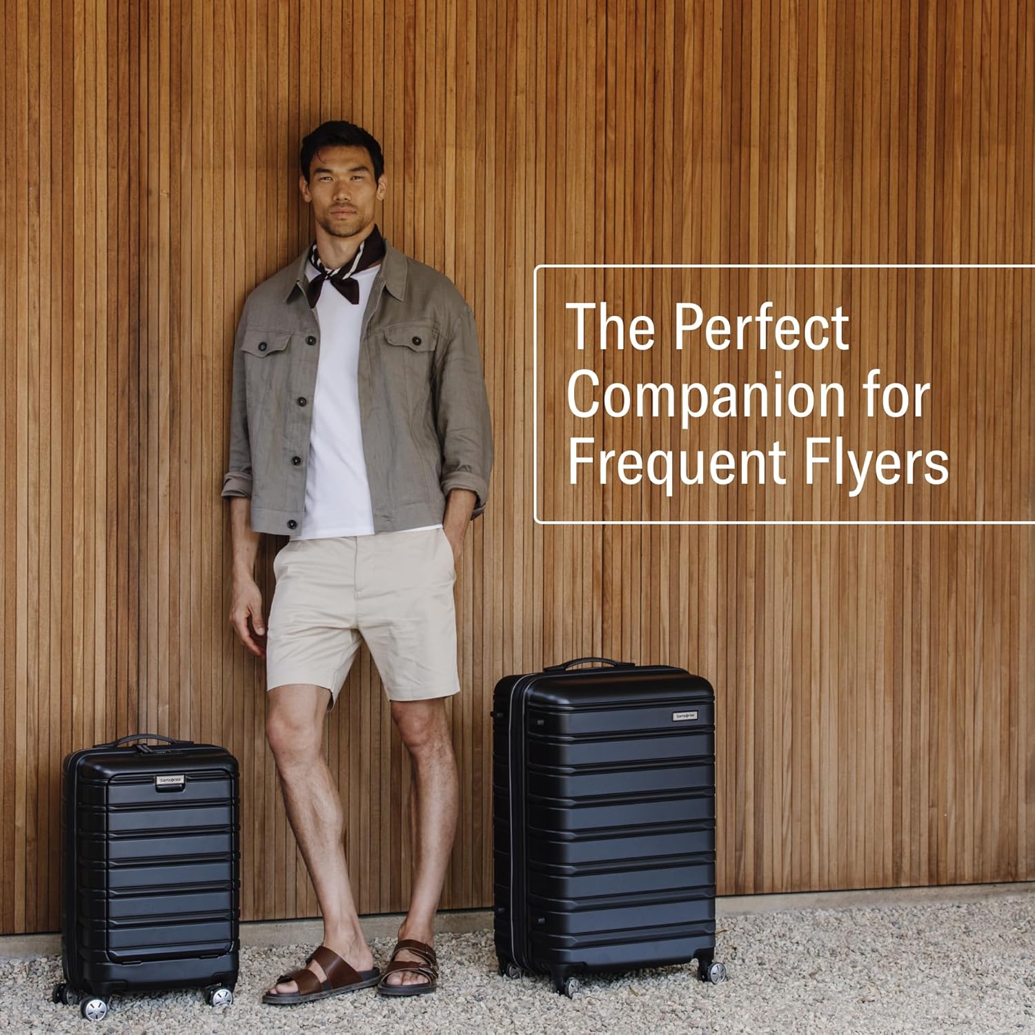 Samsonite Omni 2 24-Inch Medium Checked Hardside Luggage with 360° Spinner Wheels - Scratch Resistant Hardshell - TSA Lock - Expandable Polycarbonate Shell for Lightweight Travel - Artic Silver