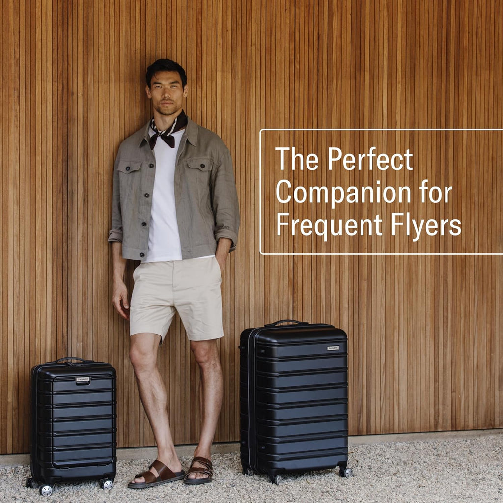 Samsonite Omni 2 Hardside 3 Piece Set - Includes Global Carry-On, Medium, & Large Checked Suitcases - 360° Dual Spinner Wheels - Integrated TSA Lock & Expansion - Amazon Exclusive - Artic Silver