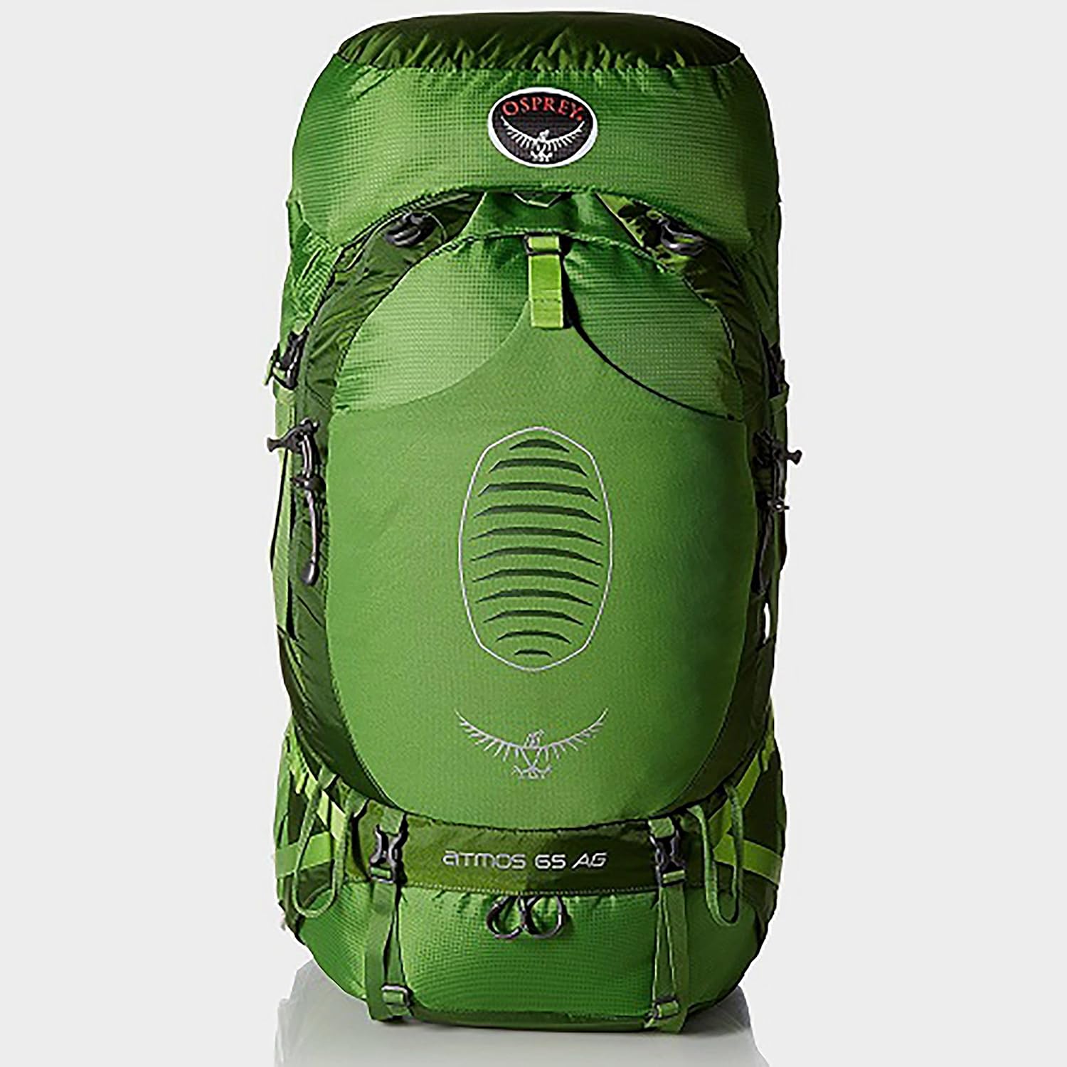 Osprey Atmos AG 65L Men's Backpacking Backpack, Mythical Green, S/M