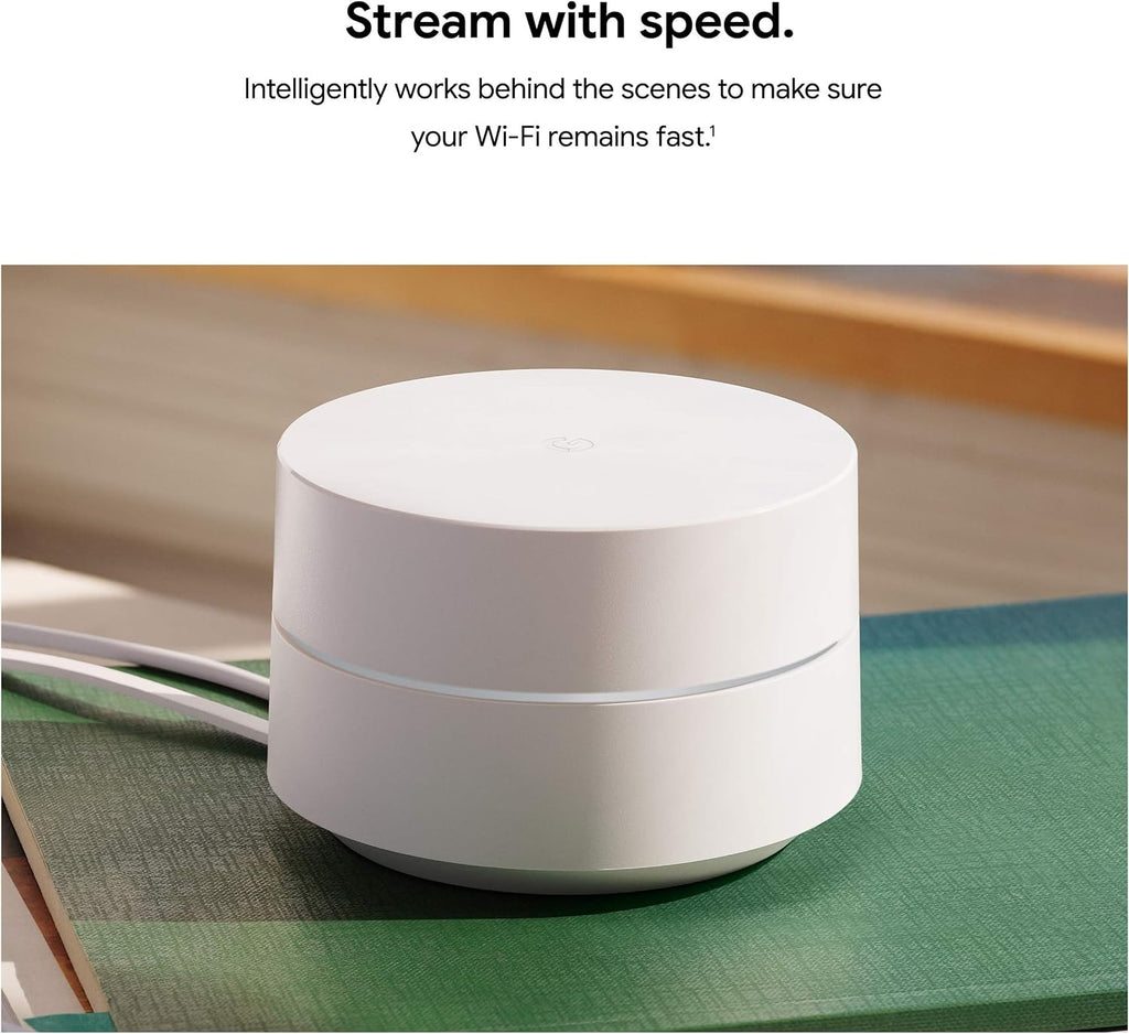 Google WiFi - AC1200 - Mesh WiFi System - WiFi Router - 3000 Sq Ft Coverage - 2 Pack