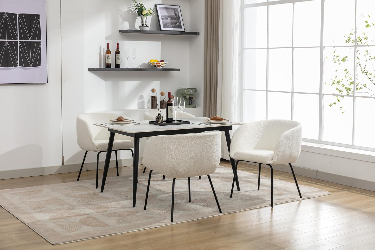 Luxury Velvet Dining Chairs with Swivel Function and Metal Legs Set of 2 (Grey + Black) Ideal for Living Room or Bedroom (Beige Single)