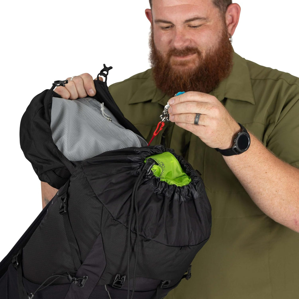 Osprey Talon 33L Men's Lightweight Hiking Backpack - Daypack for Travel & Camping, Black/Coal Grey, Extended Fit