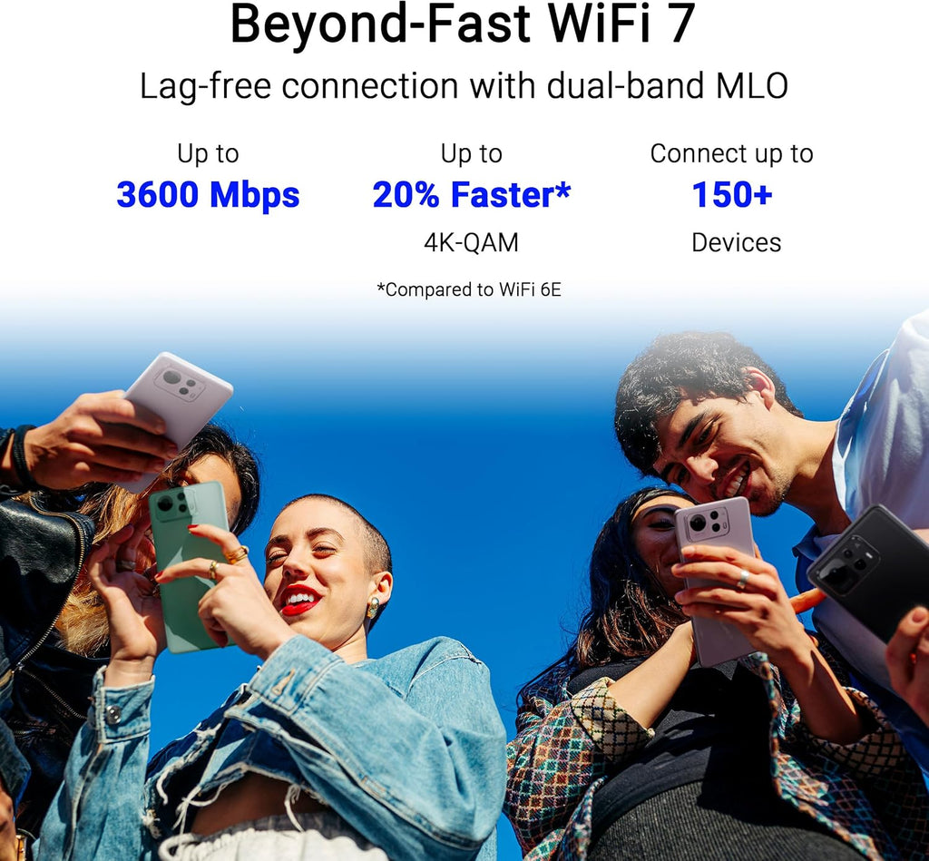 ASUS RT-BE58 Go Portable Mini Travel Router - WiFi 7, Dual-Band, 2.5G Port, Up to 3.6Gbps Wireless, Secure Public WiFi, Mobile Tethering, Mesh Compatible, USB-C Power,RV/Cruise/Hotel/Mobile