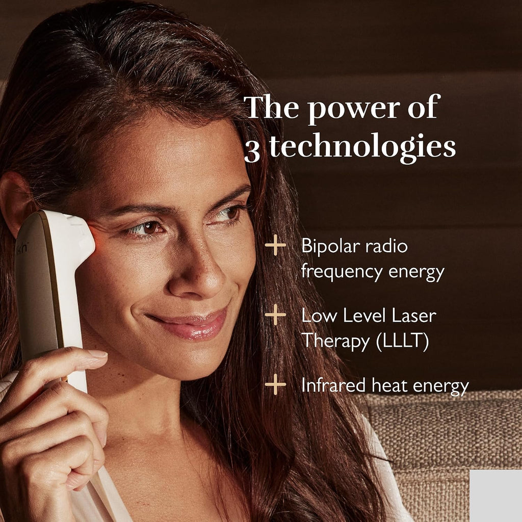 Silk'n Titan Multiplatform At-Home 3-in-1 Radio Frequency Skin Tightening Device for Face and Neck, Combines RF with Low-Level Laser Therapy & Red Light Therapy, with Thermal Sensor, Cordless