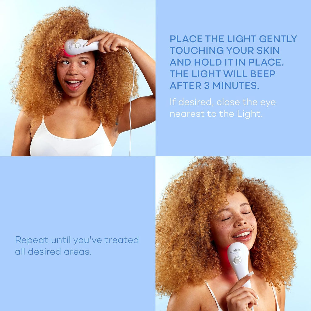 LightStim for Acne LED Red Light Therapy, FDA cleared for mild to moderate acne, reduce acne, calm existing breakouts & restore your skin's healthy appearance 36 Blue & Red LEDs, 415 & 630 wavelengths