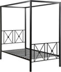 Homelegance Rapa Metal Canopy Bed, Twin, Black