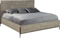 Hekman Furniture Bedford Park California King Panel Bed – Solid Wood Frame Forged Iron Legs, Rustic Gray Finish, Modern Industrial Design, Adjustable Bed Rails, Sturdy & Stylish Bedroom Furniture