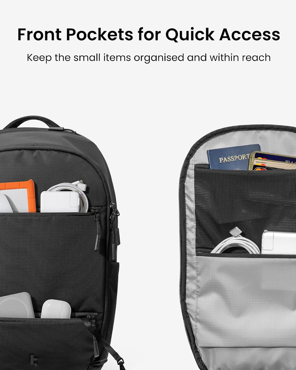 tomtoc Laptop Backpack 26L, Large Business Work Bag Fits 15.6-16 Inch Laptop, Water-Resistant Durable Computer Travel Backpack for Business Trip, Weekend Getaway