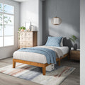 Zinus Alexia Wood Platform Bed Frame, Solid Wood Foundation, No Box Spring Needed, Wood Slat Support, Easy Assembly, Rustic Pine, Twin