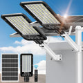 12000W Split-Type Solar Street Light Outdoor – High-Brightness LED, 6500K Dusk to Dawn, IP66 Waterproof with Remote, Commercial & Industrial Lighting for Parking Lots, Farms, Sports Fields(2Pack)