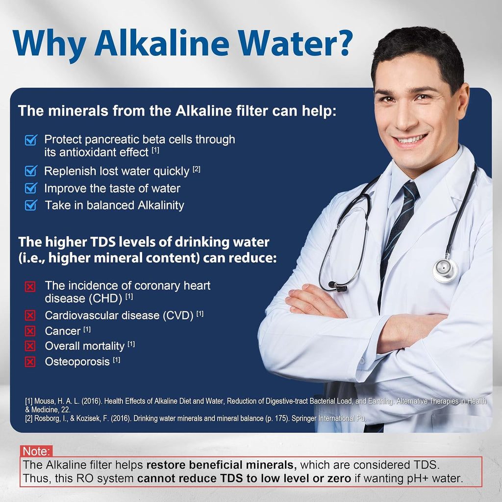 iSpring RCC1UP-AK, 100 GPD 7-Stage Reverse Osmosis Under Sink Water Filtration System with Boost Pump, Alkaline Remineralization and UV Filter, Patented Top-Mounted Faucet Design for Easy Installation