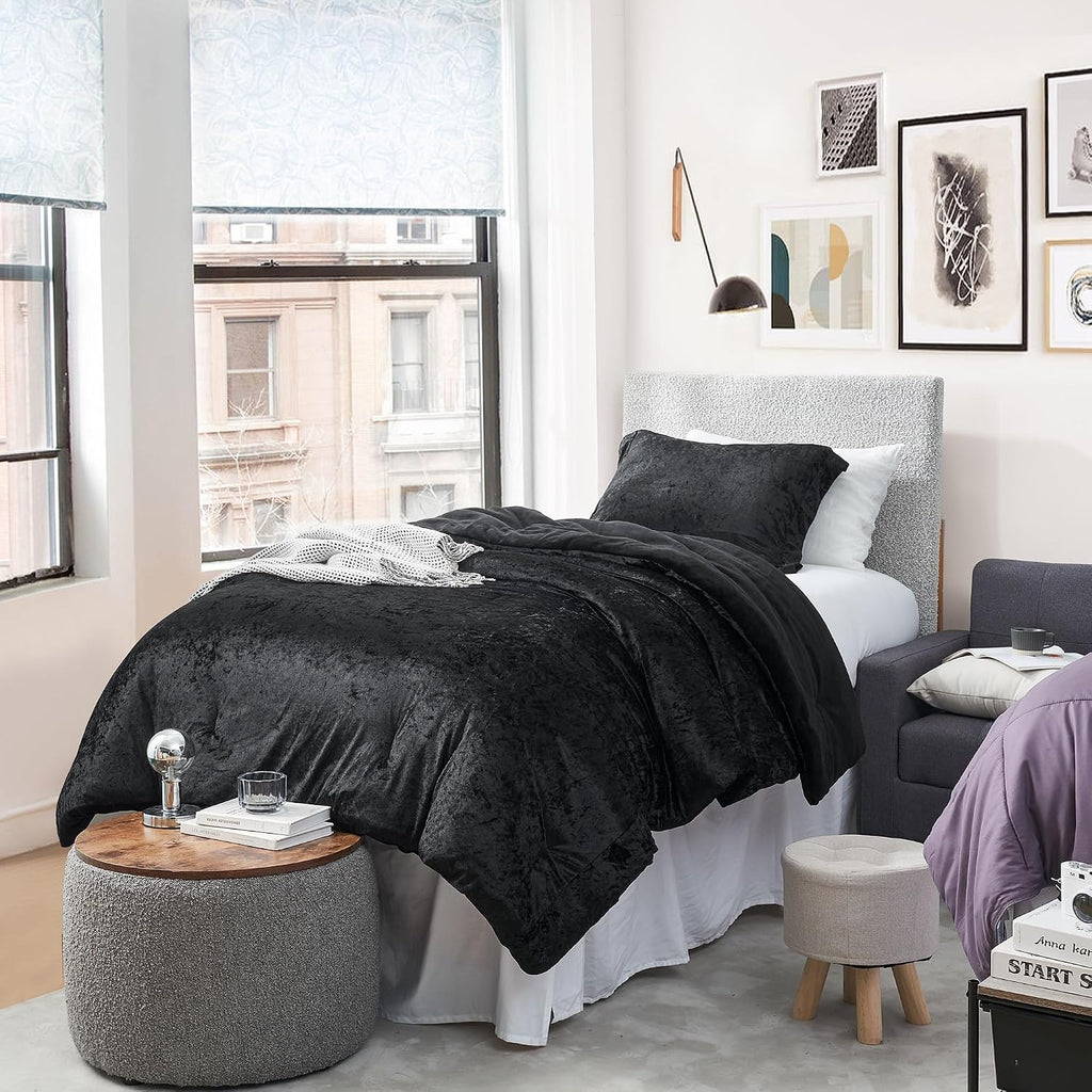 Byourbed Velvet Crush - Coma Inducer® Twin XL Comforter Set - Champagne Black