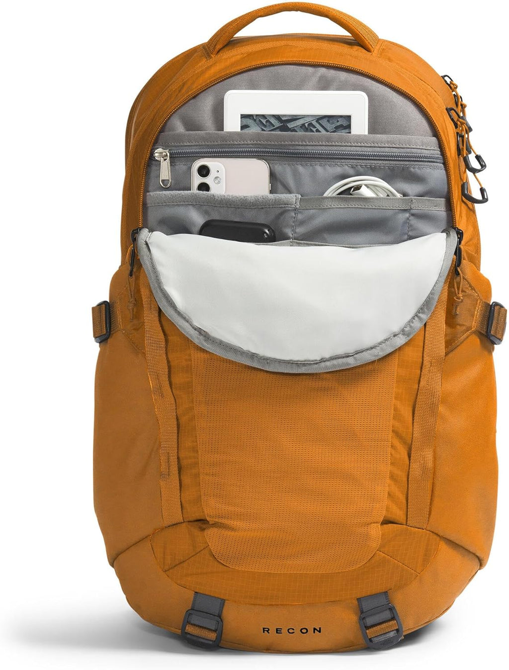The North Face Recon Everyday Laptop Backpack - Daypack, Water Repellent, Laptop Sleeve, 2 Water Bottle Pockets, Timber Tan, One Size
