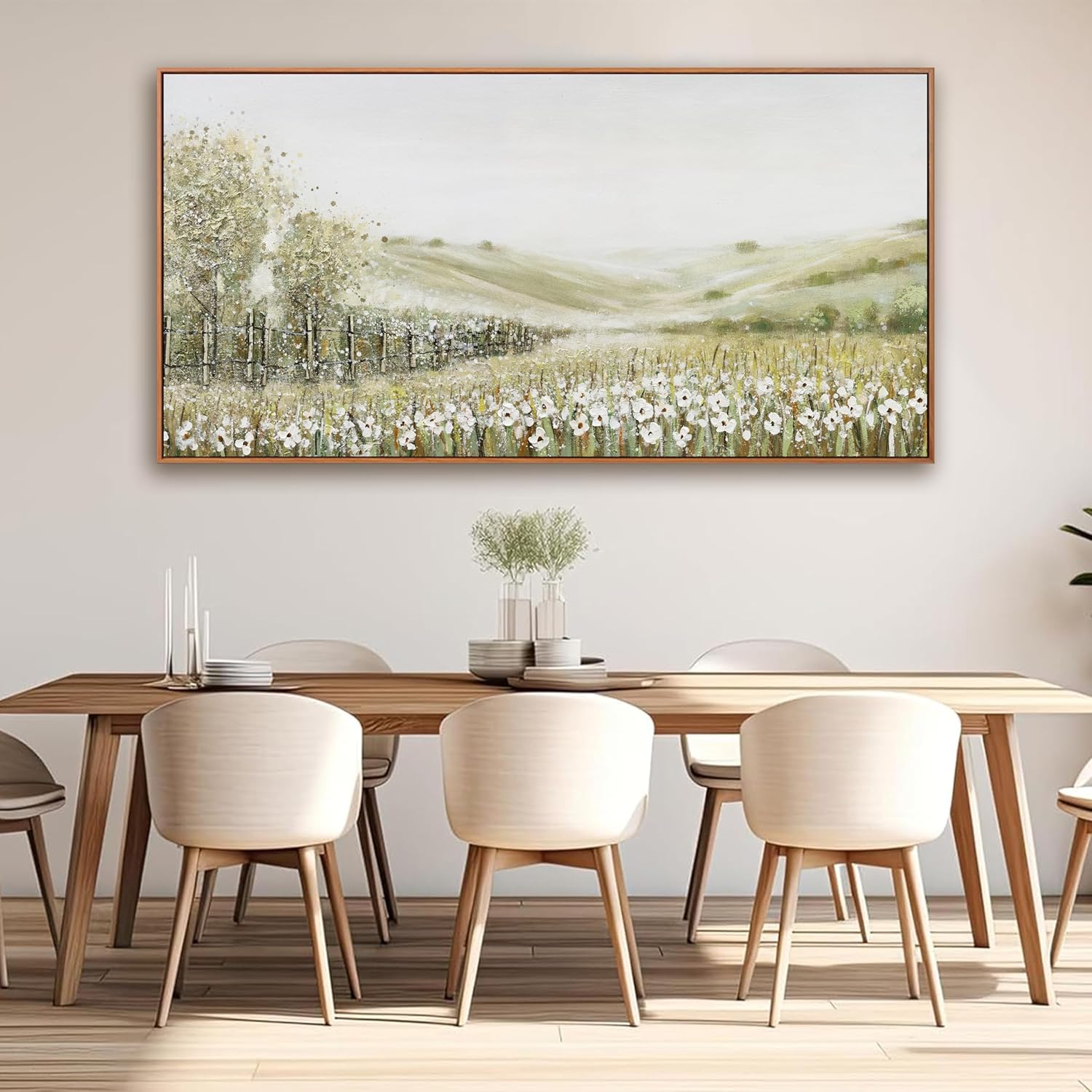 Framed Canvas Wall Art Decor Natural Wall Decorations Home Decor Wall Art Prints Mountain Wilderness Landscape Large Size Artwork for Living Room Bedroom Kitchen Office Decor 29'×58'