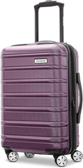 Omni 2 Airline Approved Carry-On Luggage – Stress-Free Size Meets 22x14x9' Requirements – For Fast Trips & Avoiding Baggage Fees – Dual 360° Spinner Wheels, USB Power Hub, Expands 1.5' – Purple