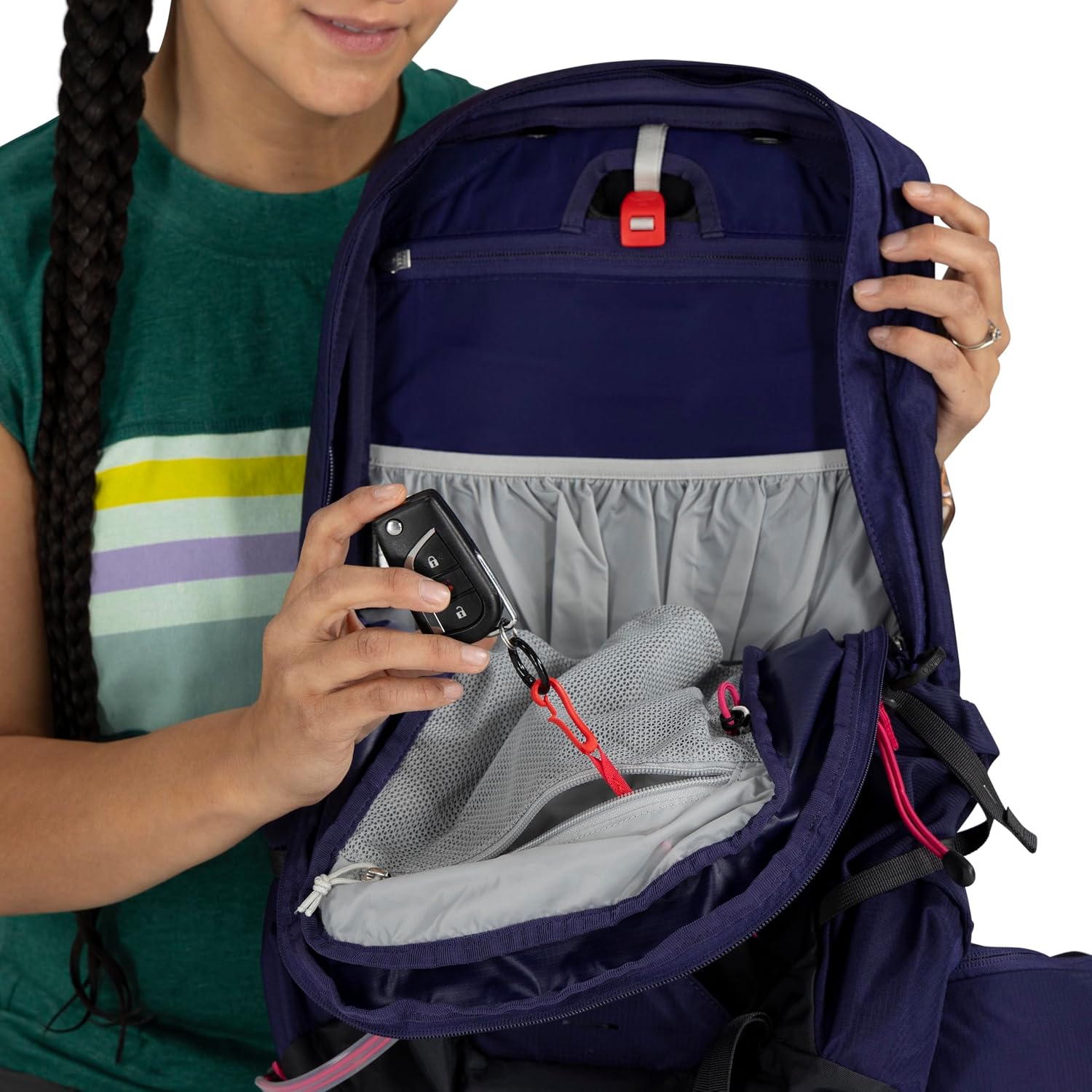 Osprey Tempest 11L Women's Lightweight Hiking Backpack - Small Daypack for Travel & Camping, Anchor Blue/Atlas