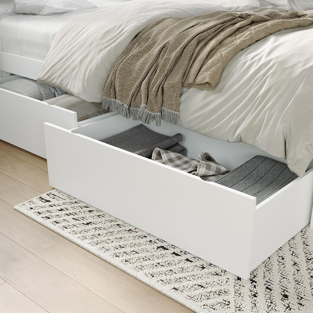 AFI Queen/King/Twin XL Under Bed Storage Drawers (Set of 2), White