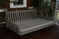 A & L Furniture Yellow Pine Twin Mattress Traditional English Swing Bed, 75', Olive Gray
