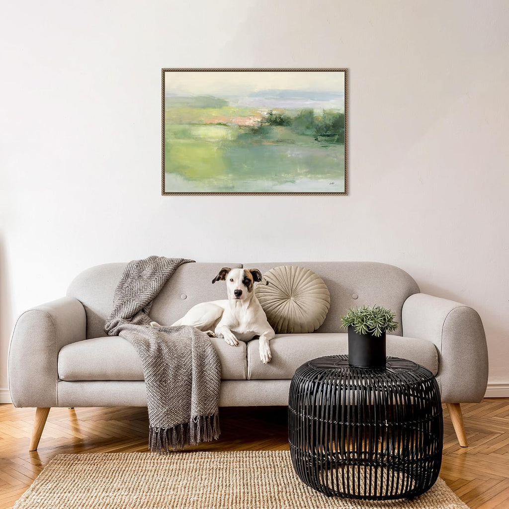 Amanti Art Framed Canvas Wall Art 23x33 Gentle World by Julia Purinton, Framed Wall Art Canvas, Landscapes Artwork, Traditional Decor, Large Poster Painting for Living Room, Bedroom, Bathroom,