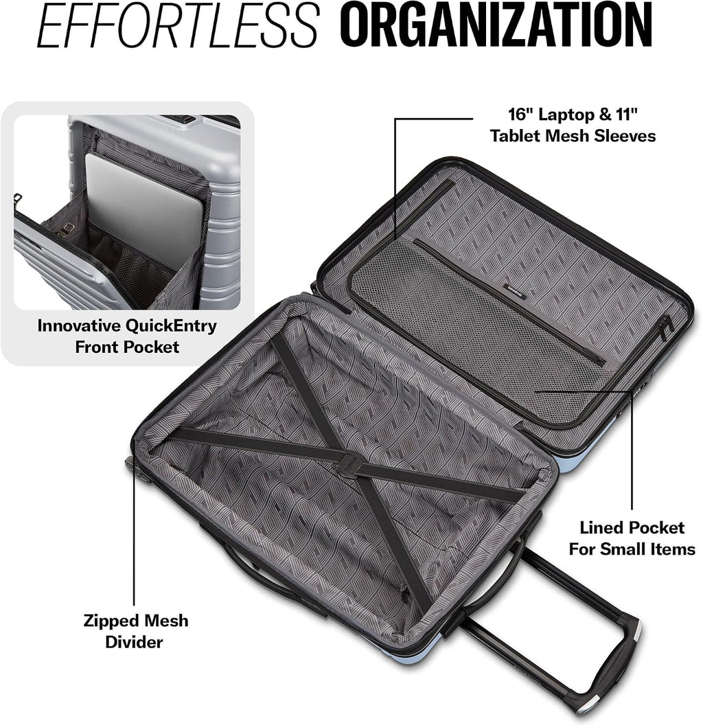 Samsonite Omni 2 Hardside Expandable Luggage with Spinner Wheels, Pro Carry-on, Lagoon Blue