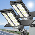 Deepn Solar Lights Outdoor, 8000w SolarStreet Lights Outdoor Waterproof Dusk toDawn LED Security Flood Light with MotionSensor and Remote Control for Pathway,Entryway & Yard, 2 Pack