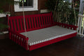 A & L Furniture Yellow Pine Twin Mattress Traditional English Swing Bed, 75', Tractor Red