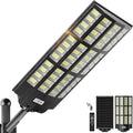 WYWNA 15000W Solar Street Lights Outdoor - Wide Angle Solar Lights Outdoor Motion Sensor, Commercial Parking Lot Light Dusk to Dawn, 7000K LED Street Light IP66 Waterproof with Remote Control