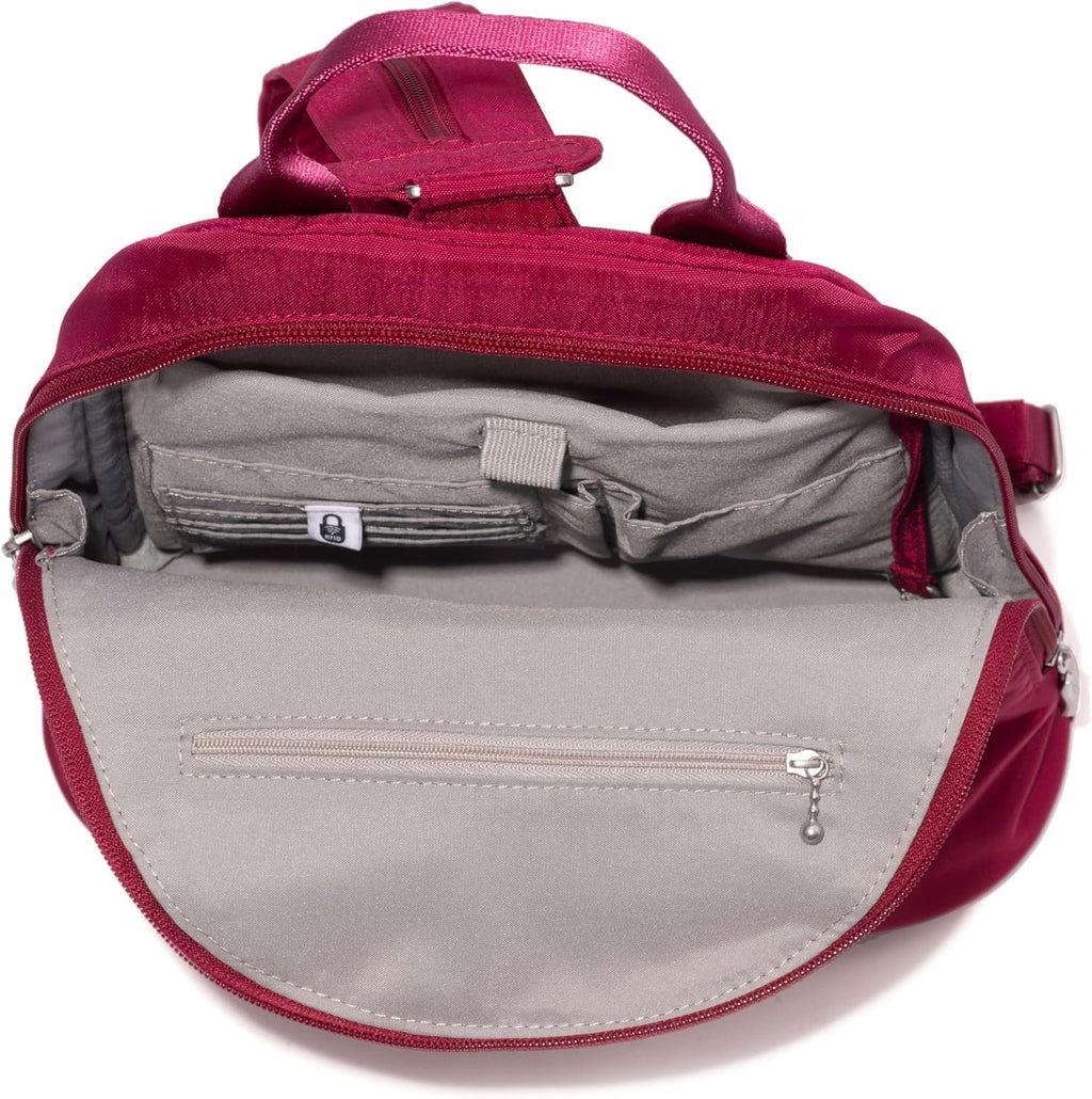 Baggallini Naples Convertible Backpack - Travel Sling Crossbody - 12' Nylon Handbag w/ RFID & Padded Tablet Sleeve
