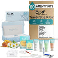 Terra Pure Eco Botanics Amenity & Accessory Kit | 0.85 oz Travel Size Shampoo, Conditioner, Lotion, Body Wash, Soap Bar, Shave & Dental Sets, Make-Up Remover Wipes, & Vanity Kit | 60 sets per case