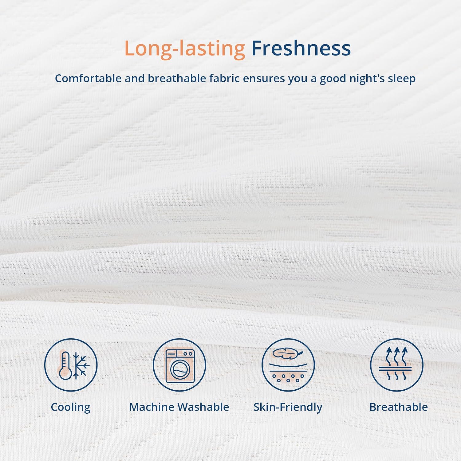 MLILY EGOHOME 12 Inch King Green Tea Gel Infused Memory Foam Mattress for Cool Night & Pressure Relief, Medium Firm, Fiberglass-Free, CertiPUR-US, Mattress in a Box, White