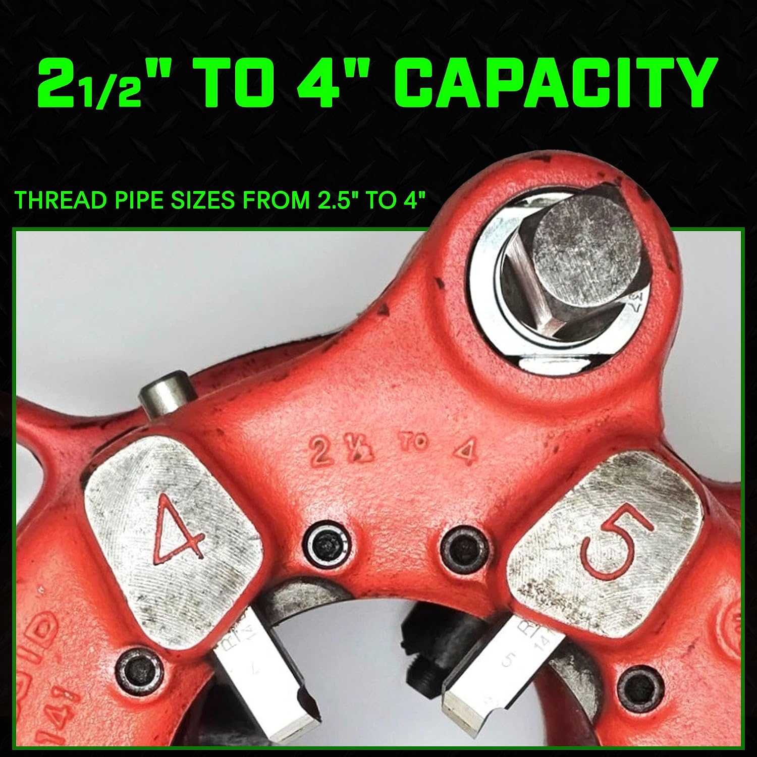 38120 RH Dies 2-1/2' - 4' fits Ridgid 141 Pipe Receding Geared Threader