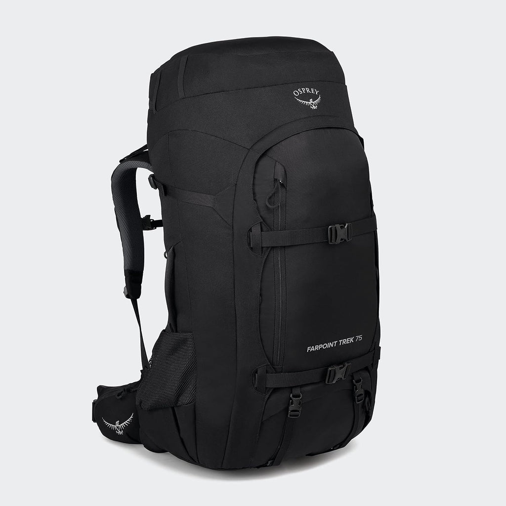 Osprey Farpoint Trek 75L Men's Travel Backpack, Black
