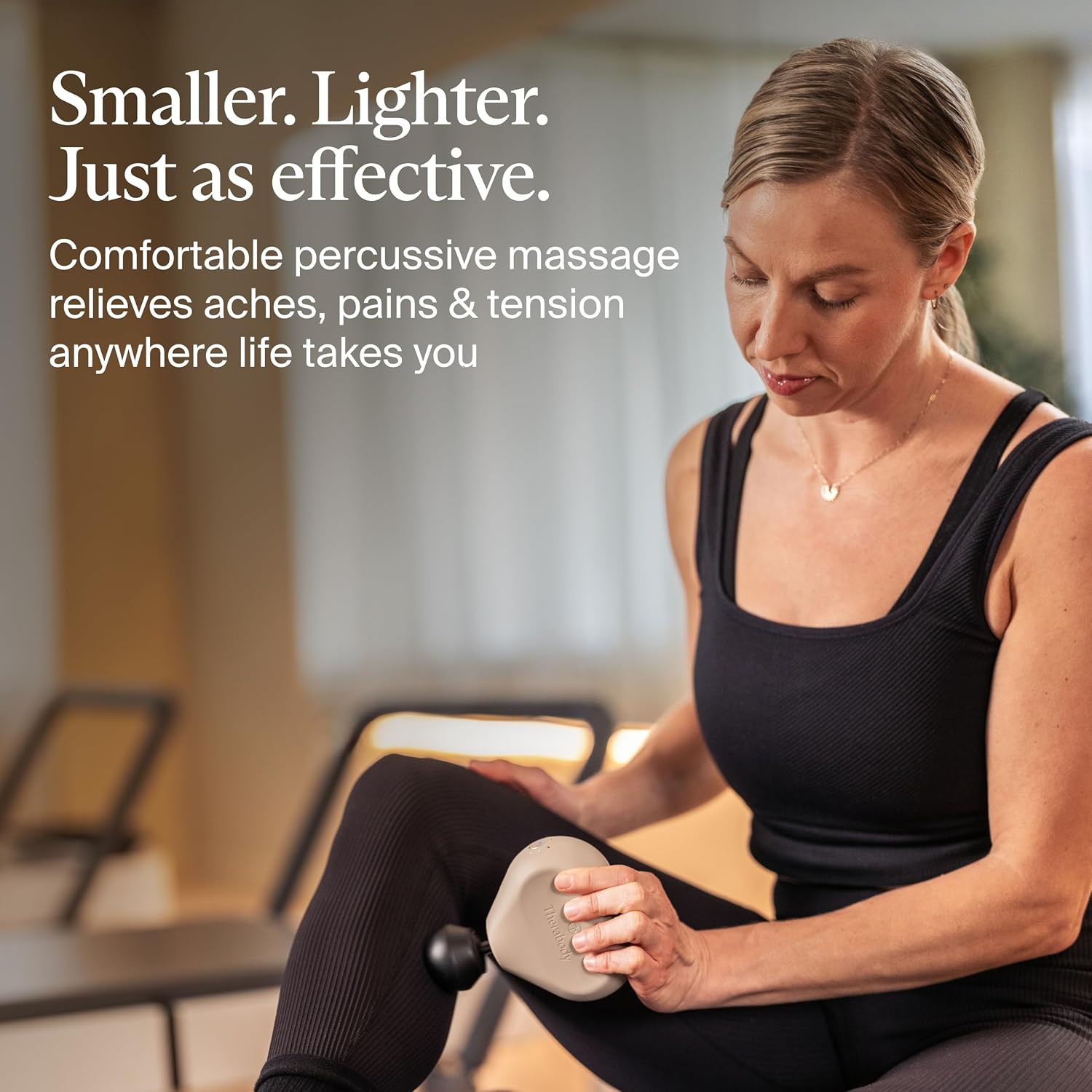 TheraGun Mini (3rd Generation) by Therabody – Ultra-Portable Massage Gun and Travel Essential for Fast, Effective Pain and Tension Relief Anywhere (Oat)