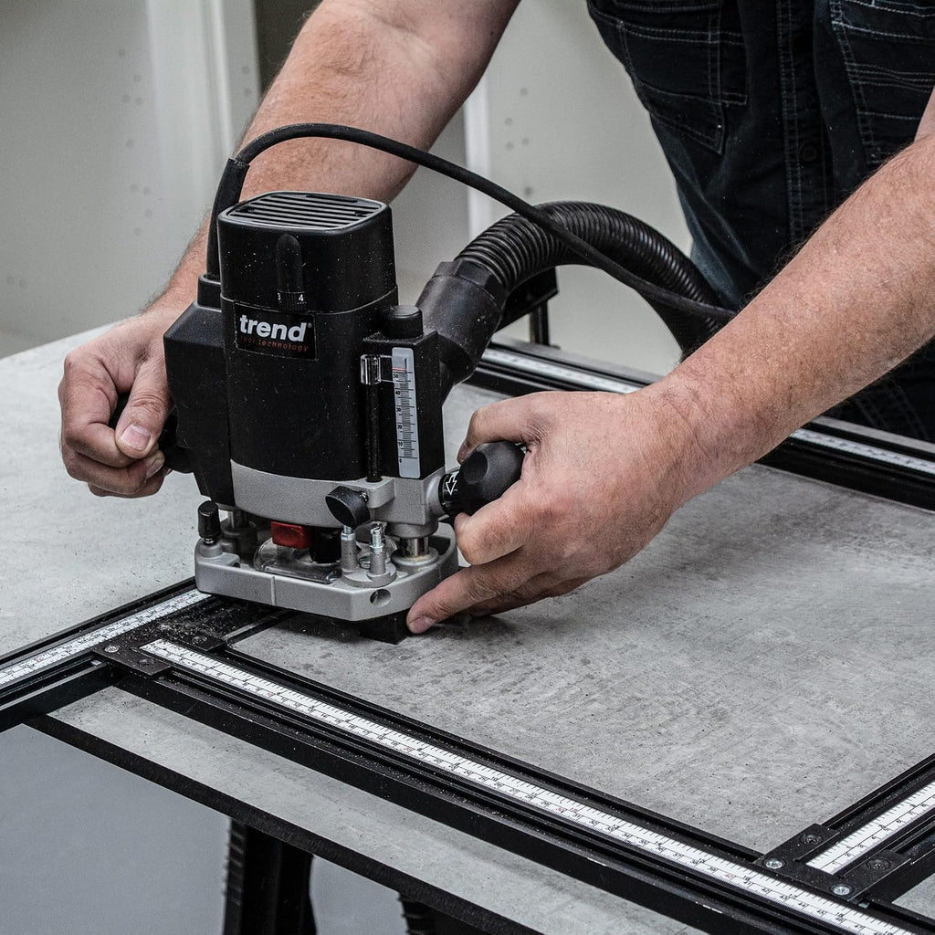 Trend Varijig Adjustable Router Template System, Precision Frame for Rectangular Recesses, Slots and Panel Work, 23.6 x 23.6 Inch Capacity, Dual Scale Guide, VARIJIG