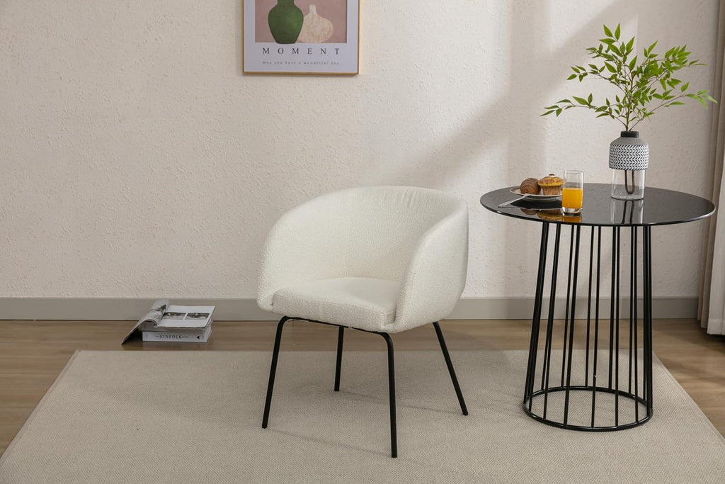 Luxury Velvet Dining Chairs with Swivel Function and Metal Legs Set of 2 (Grey + Black) Ideal for Living Room or Bedroom (Beige Single)