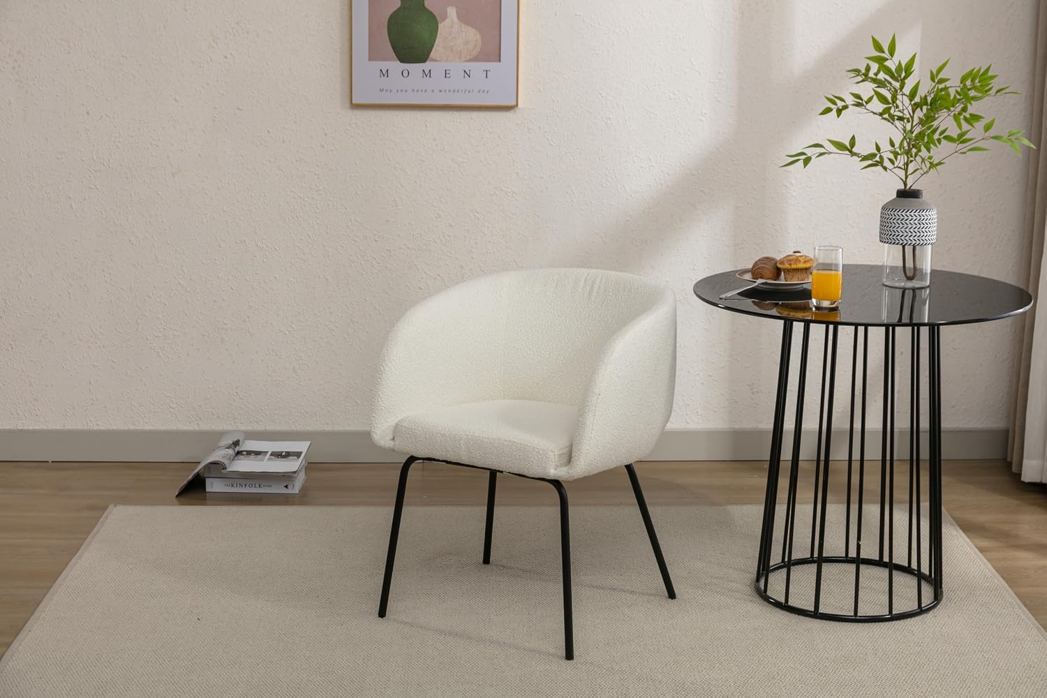 Luxury Velvet Dining Chairs with Swivel Function and Metal Legs Set of 2 (Grey + Black) Ideal for Living Room or Bedroom (Beige Single)